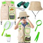 Kids Explore Kit & Bug Catcher Kit, Kids Camping Gear for Kids, Outdoor Exploration Set with Vest & Hat, Ideal Outdoor Camping Adventure Toys for Boys Girls 3-12