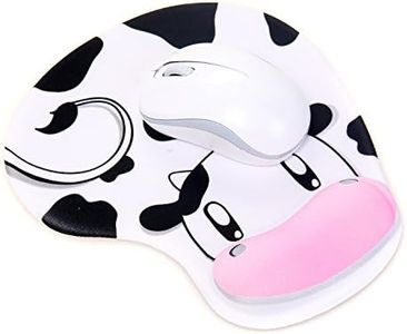 TUKA Mouse Pad con Comodo Supporto in Gel per Polso, con Imbottitura in Gel di Polso, Tappetino per Mouse con poggia Polsi imbottito in Gel, Mucca da Latte, TKC5100 dairycow
