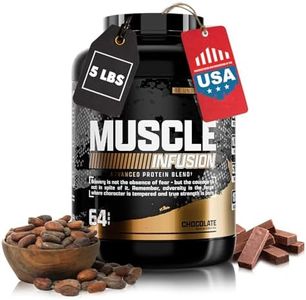 Nutrex Research Whey Protein Powder, Chocolate Muscle Infusion Whey Isolate w/EAA & Hi BCAA for Muscle Gain - 5 Pounds - Muscle Builder for Men & Women, Sports Nutrition, Delicious Taste & Texture