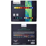 BRUSTRO Artists Acrylic Colour Paint - Set of 24, 40ml Color Tubes | Vibrant Shades,Soft Bodied,Water-Based,Non-Toxic,Inter-mixable,Ideal for Paper,Canvas,Cardboard, Fine Art Students,Professionals