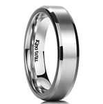 King Will Basic 5mm Titanium Ring Matte Finished Wedding Band Comfort Fit Beveled Edge 11.5