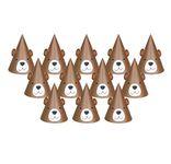Merrilulu Mini-sized Bear Party Hats, 12 ct | Adventure Party Hats | Kids Party Hats Brown