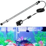 GreenSun Submersible LED Aquarium Light, Waterproof Fish Tank Light Underwater Crystal Glass Lights Suitable for Saltwater and Freshwater(Blue and White)-11 inch(28 cm)