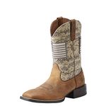 ARIAT Men's Sport Patriot Western Boot, Distressed Brown/Sage Camo Print, 10 UK