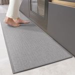 COLOR&GEOMETRY Kitchen Mats Non Slip Washable 43.5 x 150 cm, Rubber Backed Kitchen Runner Kitchen Rug, Easy to Clean Quick Dry Floor Mats for Kitchen, Hallway, Laundry Room (Light Grey)