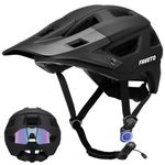 Favoto Mountain Bike Helmet Lightweight - MTB Road Magnetic Buckle Bicycle Helmet for Men Women - Adjustable Black Cycling Helmet for Adults Youth with CE Certificated Size M