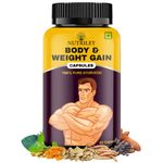 Nutriley Weight Gainer Capsules, Weight Increase Medicine, Weight Badhane Ki Dawai For Men & Women 60 Capsules (Pack of 1)