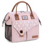 Lekesky 10L Insulated Lunch Bag for Women for Work Lunch Tote, Pink with Arrow Print