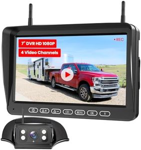 RV Backup Camera Wireless for Furrion System:7" HD 1080P Video Recording Split Screen Rear View Camera, 170°Wide Angle with IR Night Vision Back up Camera for RVs Campers and Trailers Foxpark