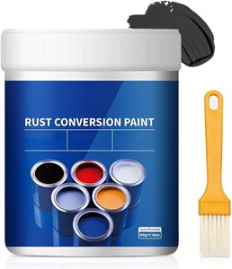 Weatherproof Rust Converter Paint for Metal, Water-Based Anti for Metal Protection, Rust Remover for Metals, Water-Based Metallic Paint for Automotive Truck Undercoating and Various Metals with Tool (Black-17.6 Fl Oz)
