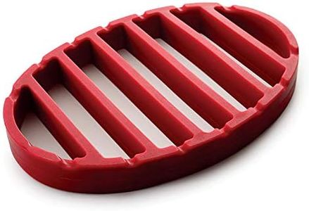 Norpro 405 Oval Silicone Roast Rack, Red 9x6