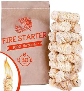 Zorestar Fire Starters XXL 30 pc - Eco firelighters for Indoor and Outdoor Use, Compatible with Solo Stove, Green Egg and other grills and BBQs - Box of 100% Natural Waterproof Firestarters