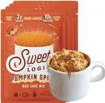 SWEET LOGIC Keto Dessert Mug Cake Mixes - Refined Sugar Free Gluten Free Keto Snack - 4 Keto Mug Cake Mixes - Pumpkin Spice - Diabetic Friendly Keto Sweets and Treats