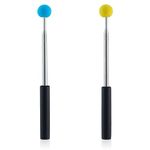 Phewa 2pcs Telescopic Teacher Pointer for School Teaching,Conference Presentation, Retractable Pointer Stick with Soft Grip Handles (Yellow, Green)