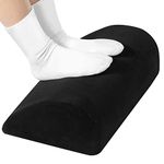 Amazon Basics Under Desk Foot Rest with Washable Cover Comfortable Foot Stool for Home and Office Black