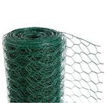 CrazyGadget® Chicken Wire Mesh Rabbit Animal Fence Green PVC Coated Steel Metal Garden Netting Fencing 25m (0.9m x 25m)