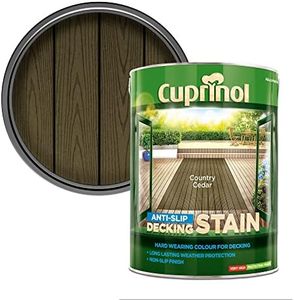 Cuprinol 5097039 Anti-Slip Decking Stain Exterior Woodcare, Country Cedar