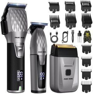 FADEKING Professional Hair Clippers for Men, 3-in-1 Grooming Kit