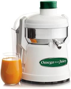 Omega Juicers J4000 Stainless Steel 1/3-HP Continuous Pulp-Ejection Juicer, White