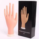 SHILLS PROFESSIONAL 1Pcs Flexible Soft Plastic Flectional Mannequin Model Painting Practice Tool Nail Art Fake Hand For Training Nail Salon Natural