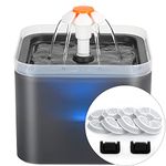 AONBOY Cat Water Fountain with 6 Filters（grey）