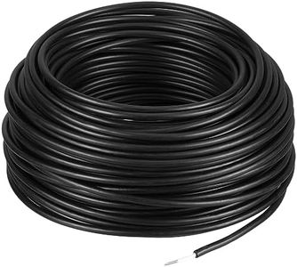 Kanayu Electric Fence Wire Double Insulated Underground Hard Cable Double Insulated Wire Underground Electric Fence Wire Core Cable, Spooled on Plastic Cable Reel (492 Ft, 14 Guage)