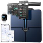 RENPHO Smart Scale for Body Weight, 8-Electrode Body Fat Scale with BMI, Body Fat, Muscle Mass, USB-C Rechargeable Scale with Full-Color TFT LCD on Handle, MorphoScan Nova