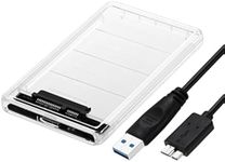 Multibao USB 3.0 to SATA External Hard Drive Enclosure Caddy Clear Case For Hard Drive 2.5" Inch HDD / SSD