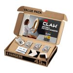 3m Claw 4 Drywall Picture Hangers with Spot Markers, 45 Lb., Hang Frames with No Tools, Holds Up To 45 Lbs