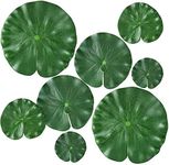 8 Pcs 4 Size Artificial Floating Plants Lotus Leaf Realistic Water Lily Pads for Home Garden Ponds Pool Aquarium Fish Tank Landscape Decoration