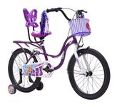 Hero Fairy 16T Bicycle for Kids with Mudguard and Training Wheel | Single Speed | Easy Self Assembly | Rigid Fork | Purple-White | Ideal for Girls