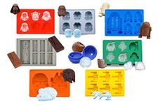 Set of 8 Star Wars Silicone Ice Trays Mould Chocolate Moulds: Stormtrooper, Darth Vader, X-Wing Fighter, Millennium Falcon, R2-D2, Han Solo, Boba Fett, and Death Star Ideal for Jelly, Baking Soap