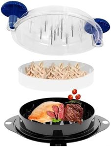 Chicken Shredder Tool Twist Meat Shredder Chicken Breast Shredder Tool Large, Meat Shredder Grinder Meat Masher for Chicken Ground Beef Pork with Steel Spikes Hanging Holes (Blue&Black)