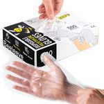 Beeleeve [3x500-Box Disposable Plastic Poly Gloves - Color Variants - Single-Use Hand Covers for Food Safe Handling, Preparation, Kitchen, Cooking, Waterproof, Bulk, 1500 Pcs (g - Clear (Pack of 3))