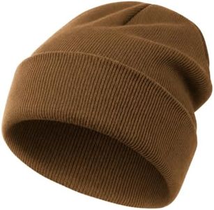 choshion 100% Cotton Baby Beanie Toddler Boys Girls Kids Winter Hat Knit Winter Warm Cap Newborn Infant Cuffed Caps, 0-8 Years Camel