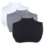 3 Pcs Unisex Fake Collar, Detachable Turtleneck Dickey Collar Half Top Blouse Collar High Neck Knitted Mock Collar for Women Men