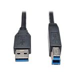 TRIPP LITE 10-Feet USB 3.0 SuperSpeed Device Cable 5Gbps AB M/M, Black (U322-010-BK)