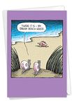 NobleWorks - Funny New Home Greeting Card with 5 x 7 Inch Envelope (1 Card) Housewarming Dream Beach House C2422NHG