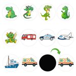 10 Pcs Potty Training Stickers, Waterproof Color Changing Toilet Stickers Reusable Potty Training Seat Magic Stickers Potty Training Reward Stickers Potty Targets Stickers for Boys Girls (10 Patterns)