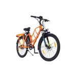 Motovolt HUM Electric Cycle - Standard | 45 Km Range | 250W 36V BLDC Motor | Removable Battery - 6Ah Lithium-ion | 120 Kg Load Capacity | Dual Suspension | 26” Tyres | Orange