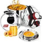 18/8 Stainless Steel Pressure Cooker 12 Quart, [One-Hand Locking] Olla de Presion, [3-In-1] Cookware Set, Induction Compatible Pressure Canner, Glass Lid & Steamer Rack