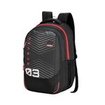 Safari Quadro 3, 43L Casual Backpack with Armor Base and Antitheft Pocket, 4 Compartments, Bottle Holder, Front Pocket, File Holder, School Bag, College Backpack, Office Bag, Travel Bag, Black