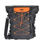 Sresk Expandable Motorcycle Travel Luggage: Weather Resistant Duffle Bag with Sissy Bar Straps, Balck, One Size