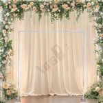 Balloon Square xStand With Wooden Base Arches , 6.5ft Wedding Arch Rectangle Backdrop Stand for Partys, Pvc Arch Backdrop Stand for Weddings, Birthday Party, Anniversaries, Retire