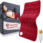 Comfytemp Weighted Heating Pad for Period Cramps & Back Pain Relief, FSA/HSA Eligible 2.2lb Menstrual Heating Pad, Birthday Gifts for Women/Mom/Wife, 12"x24" XL Electric Heat Pad with 9 Heat Level