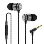 Soundmagic E50C Wired Earbuds with Microphone in Ear Monitor HiFi Earphones Good Noise Isolating Headphones Comfortable Fit Gunmetal