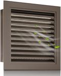 Zepoty 12" X 12" Aluminum Gable Vent, Ultra-Durable Shed Vents with Screen, Stylish Design Return Air Grill, Reduce Room Temperature, Perfect for Houses, Attics, and Exterior Walls (Brown)