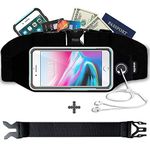 Running Belts, smartlle Fanny Pack Waist Phone Holder Bag for Women/Men for iPhone 14 13 12 11 Pro Max/XR/XS Max/X/8 7 6 6S Plus, Samsung Galaxy S22/Note, Huawei, Gym Workout Sports Fitness Gear-Black