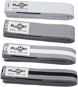 FLUORY BJJ Belt for Kids, Brazilian Jiu Jitsu Belts Made of 100% Cotton