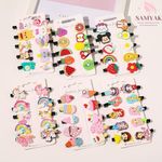 Samyak 60 Pcs Kids Hair Clips Barrettes Unicorn Ice Cream Candy Princess Multi Figures Hair Grips Pins For Toddlers Girls Hair Accessory Set